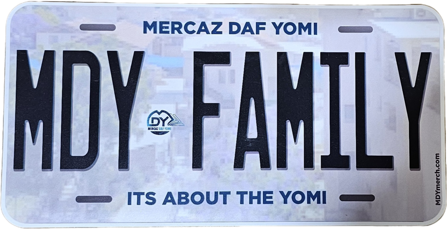 MDY magnet license plate shape