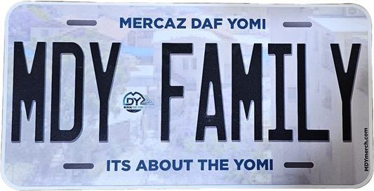 MDY magnet license plate shape