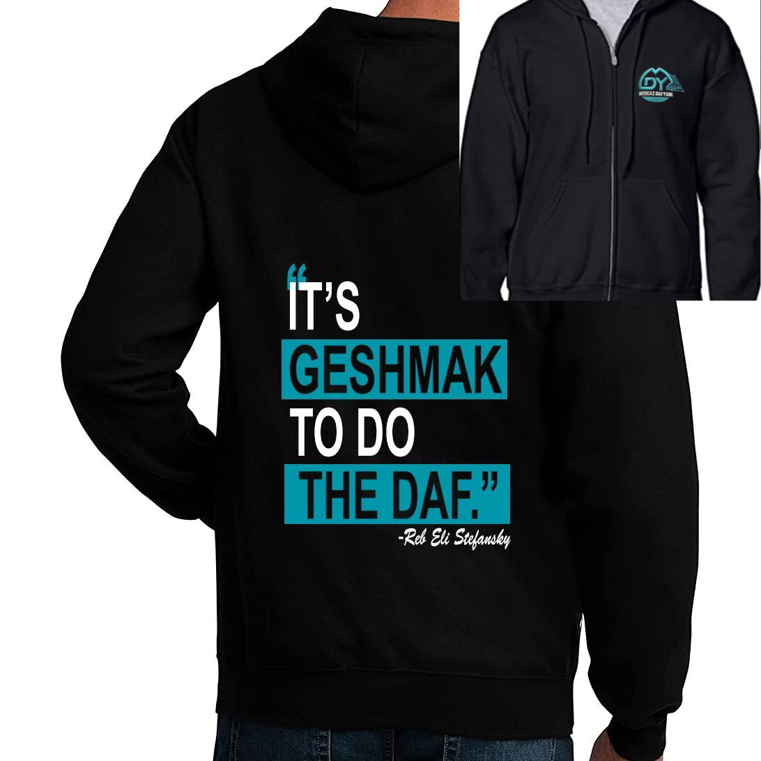 MDY Sweatshirt Embroidered front Logo and printed Back Text